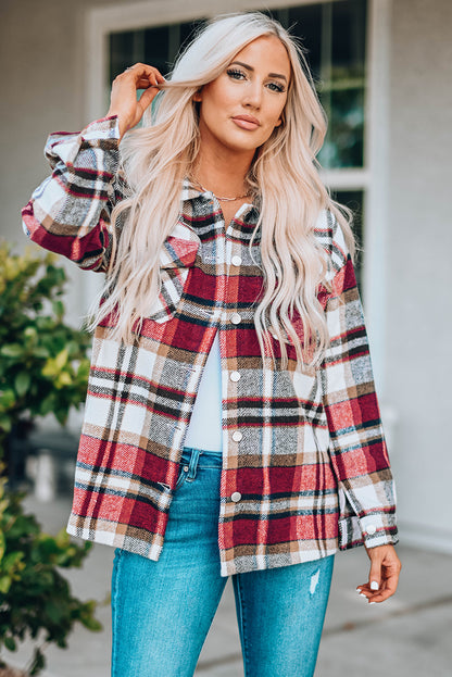 Geometric Plaid Shacket