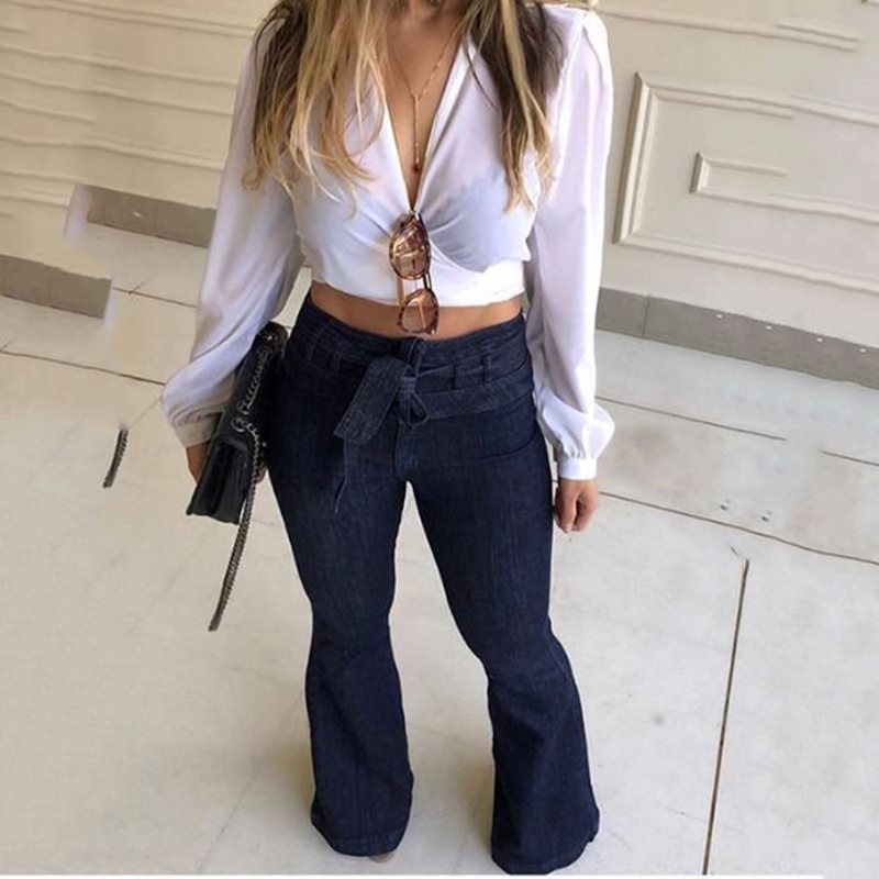 High-Waist Flare Jeans