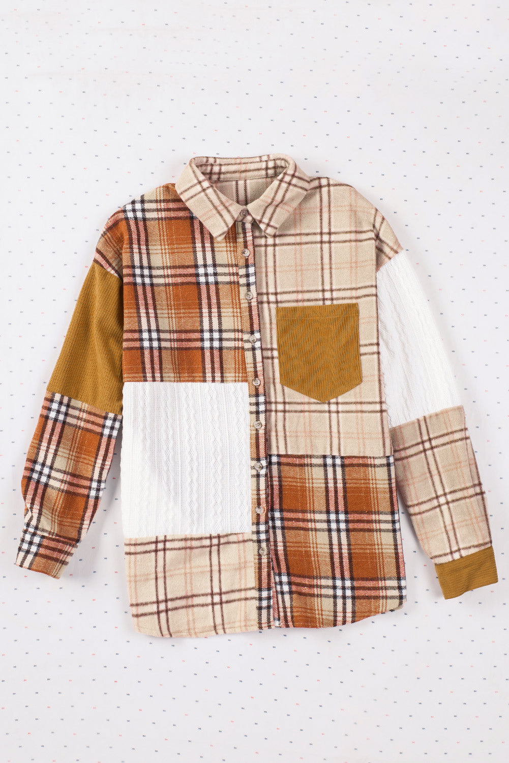 Plaid Color Block Shacket