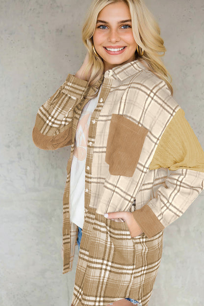 Plaid Color Block Shacket