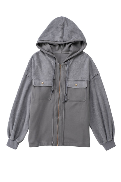 Drawstring Zip Up Jacket