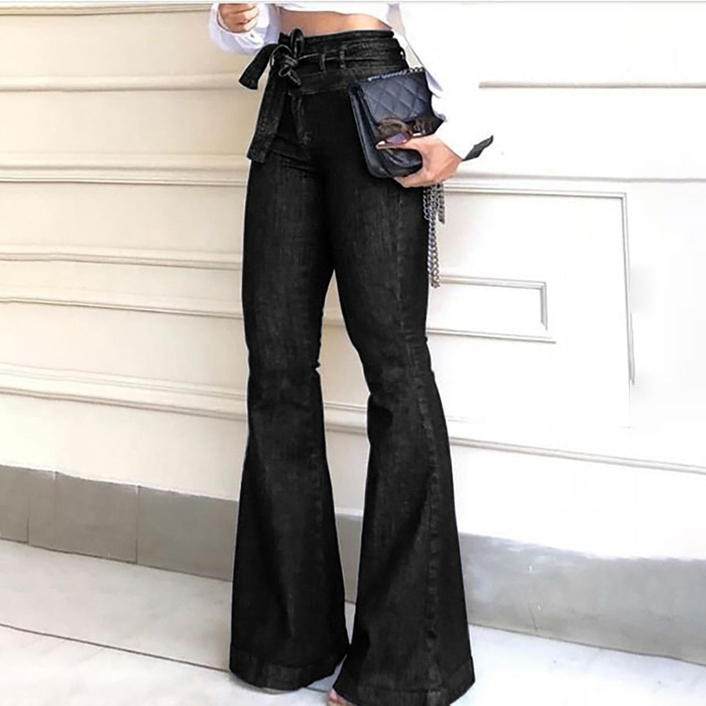 High-Waist Flare Jeans