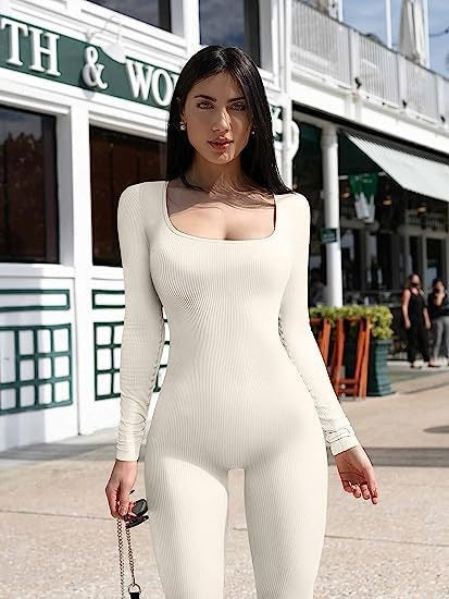 Ribbed Long Sleeved Jumpsuit