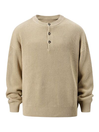 Men's Round Neck Long Sleeve Sweater.