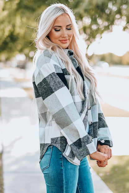 Plaid Color Block Jacket