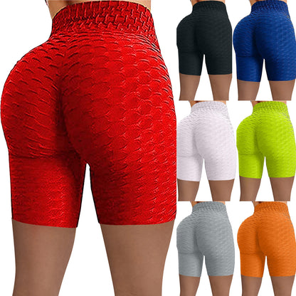 High-Waist Bubble Knit Leggings Shorts