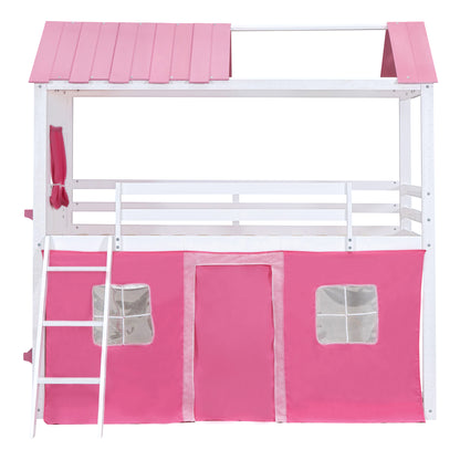 Twin Size Bunk House Bed