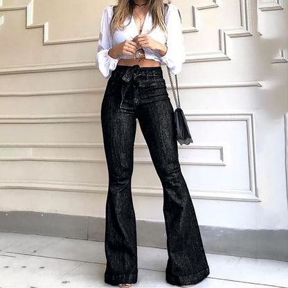 High-Waist Flare Jeans