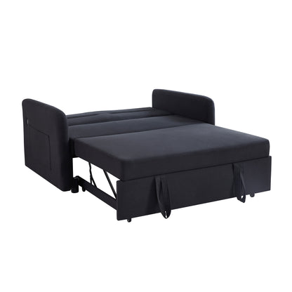 Twins Sofa Bed - Black Fabric