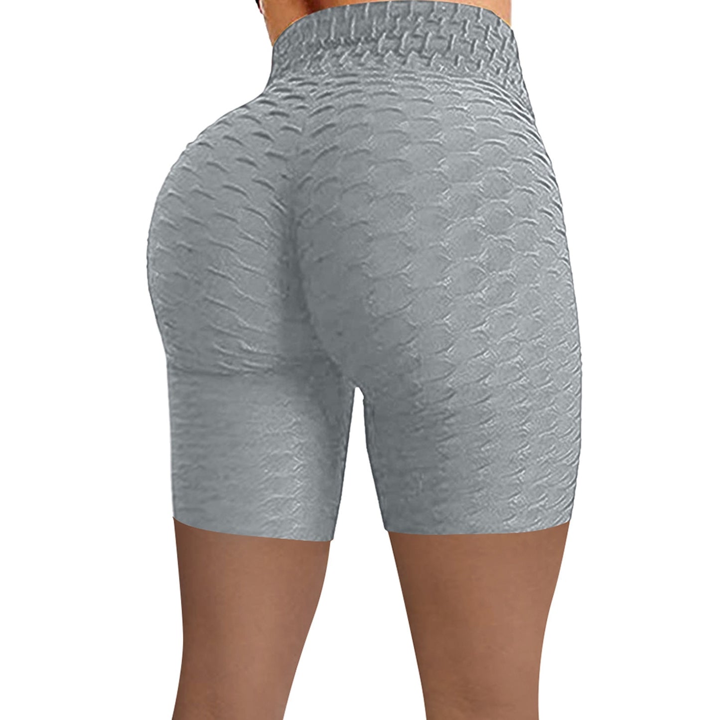 High-Waist Bubble Knit Leggings Shorts