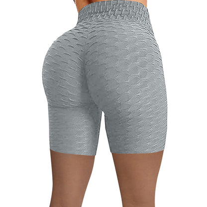 High-Waist Bubble Knit Leggings Shorts