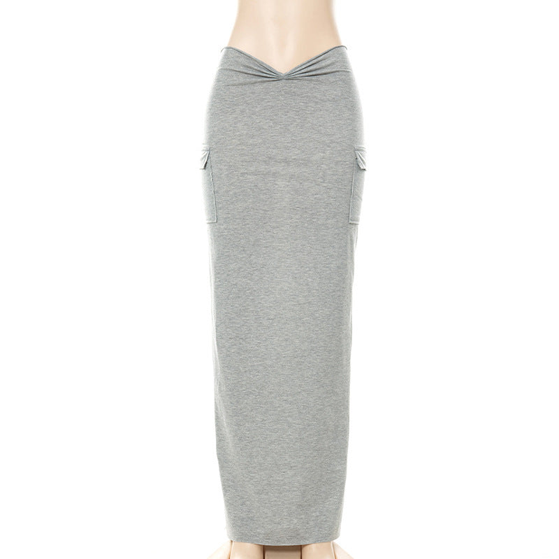 V Cut High Waist Pencil Skirts