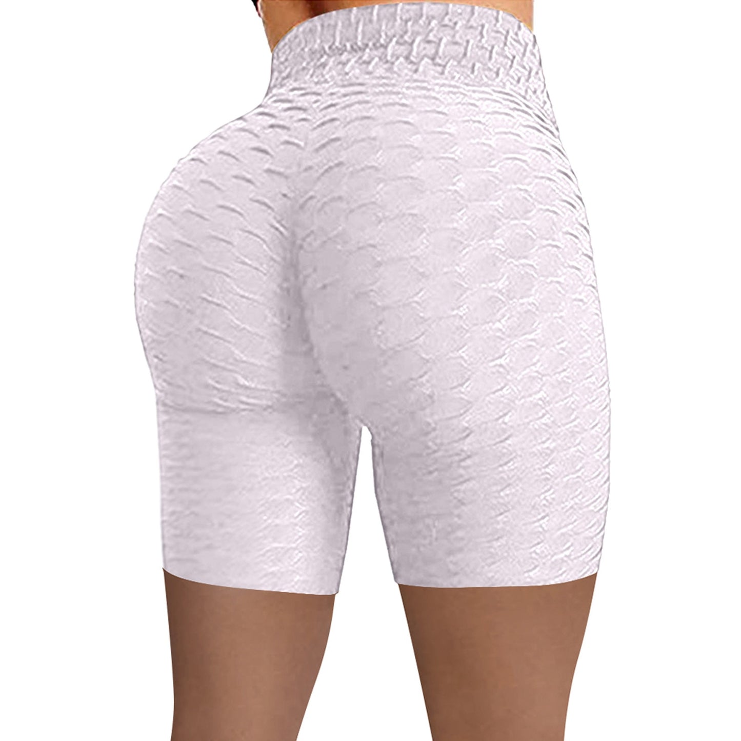 High-Waist Bubble Knit Leggings Shorts