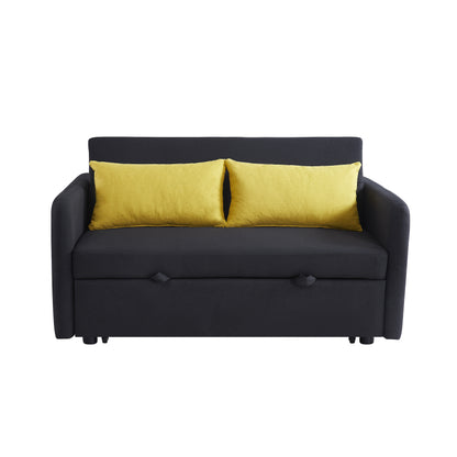 Twins Sofa Bed - Black Fabric