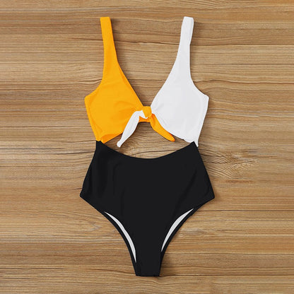 Color Block One-Piece Bikini