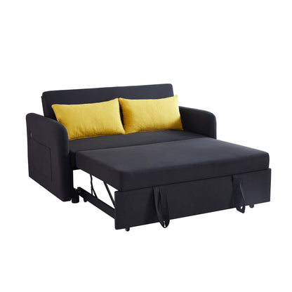 Twins Sofa Bed - Black Fabric