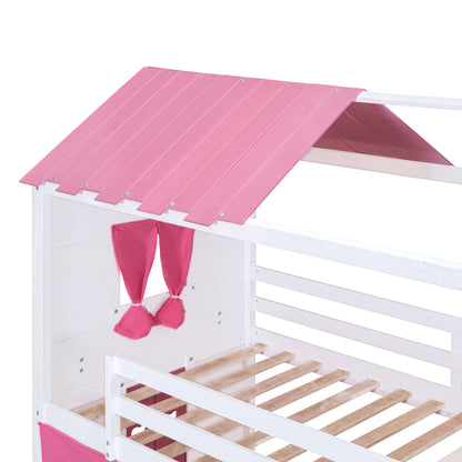 Twin Size Bunk House Bed