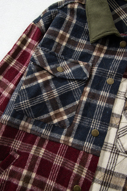 Plaid Patchwork Retro Shacket