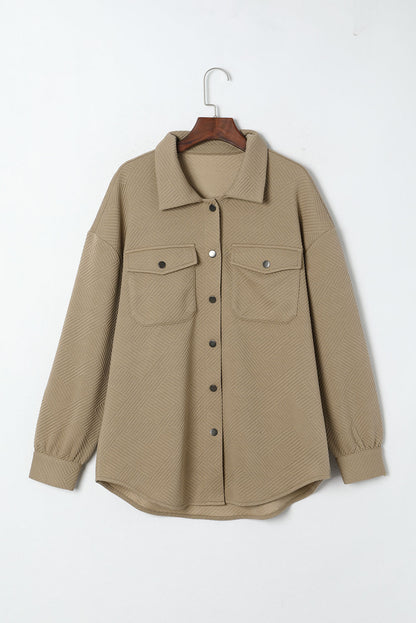 Textured Buttoned Shacket