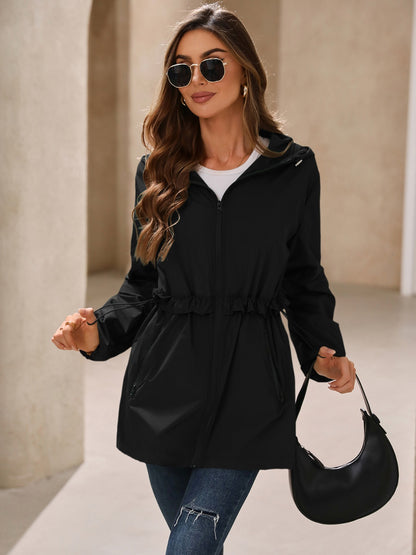 Long Sleeve Hooded Windbreaker