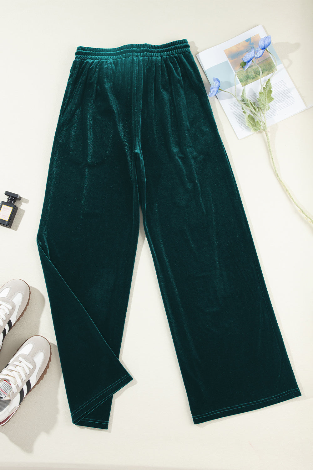 Drawstring Wide Leg Pants