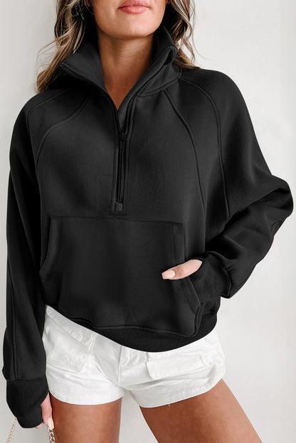 Fleece Lined Thumbhole Sweatshirt