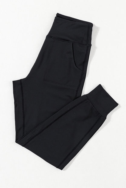 Exposed Seam High Waist Joggers