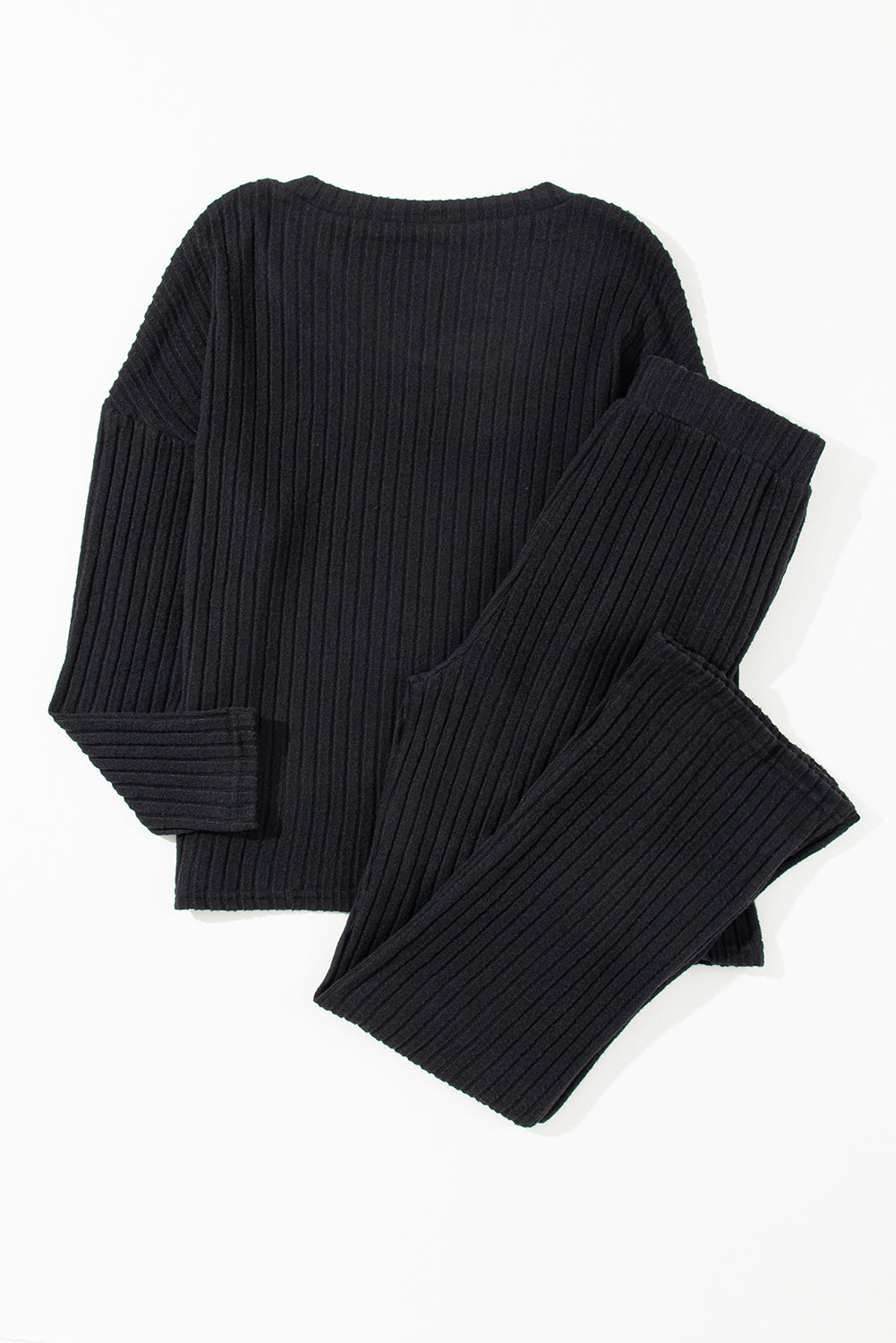 Ribbed Knit Two-piece Outfit