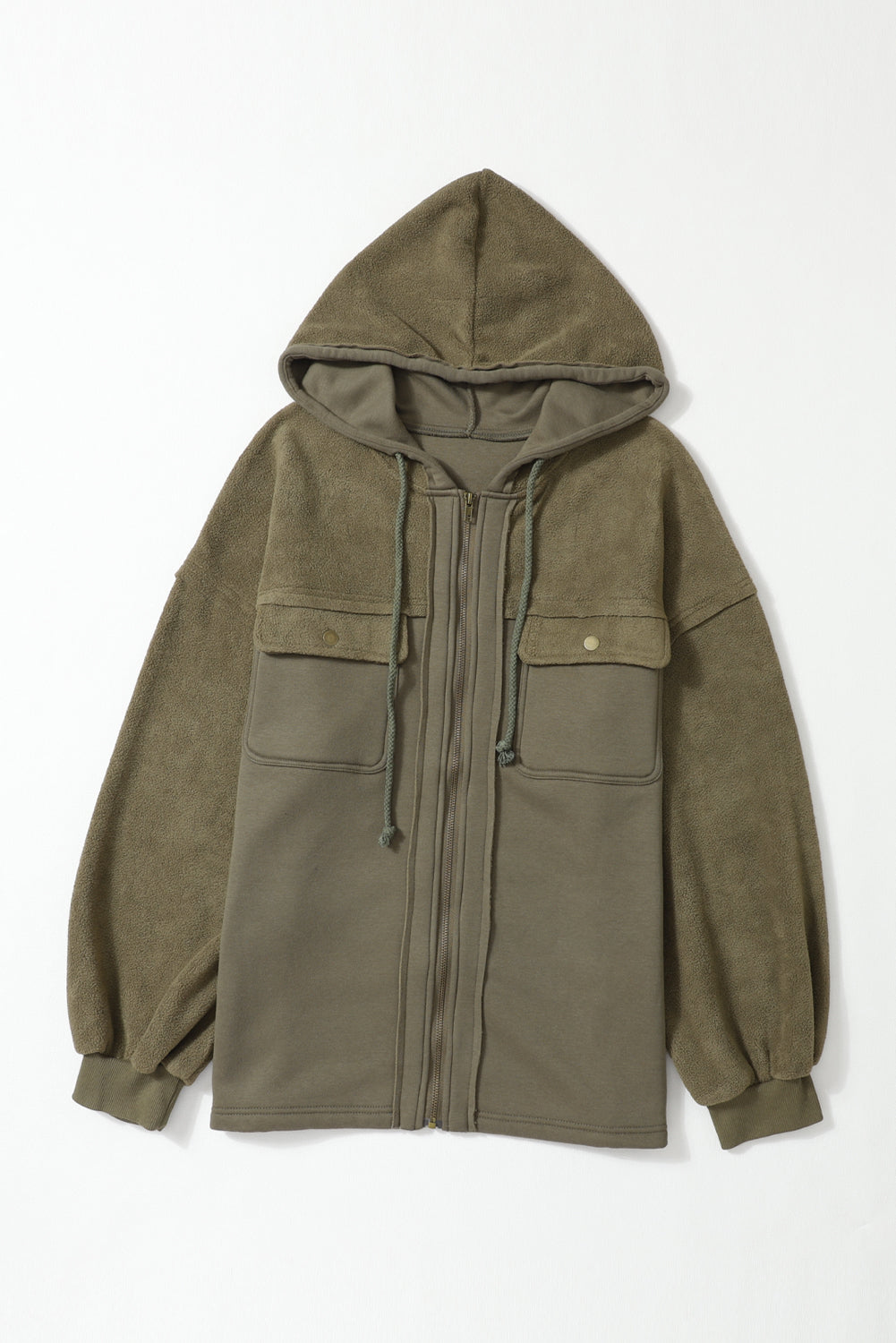 Drawstring Zip Up Jacket