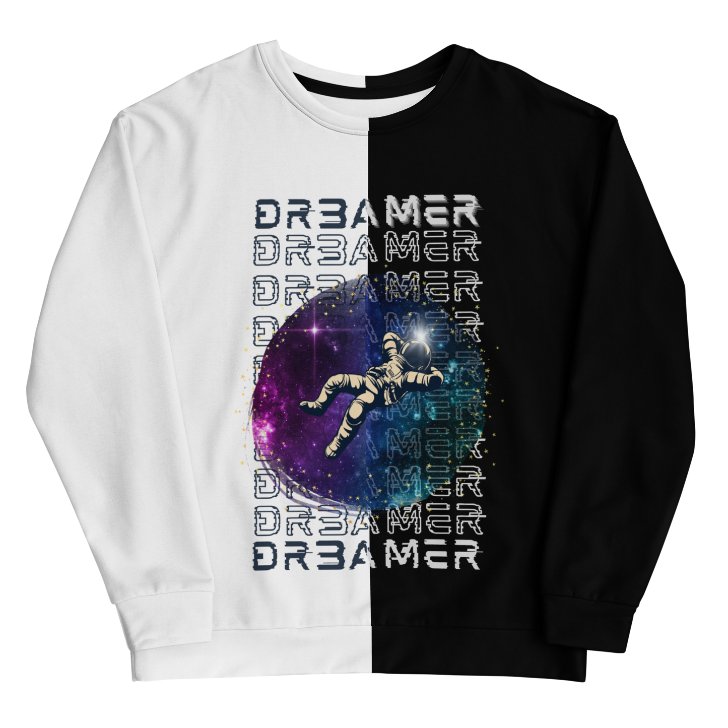 Gevon - Unisex Glitched DR3AMER Premium Colorblock Sweatshirt