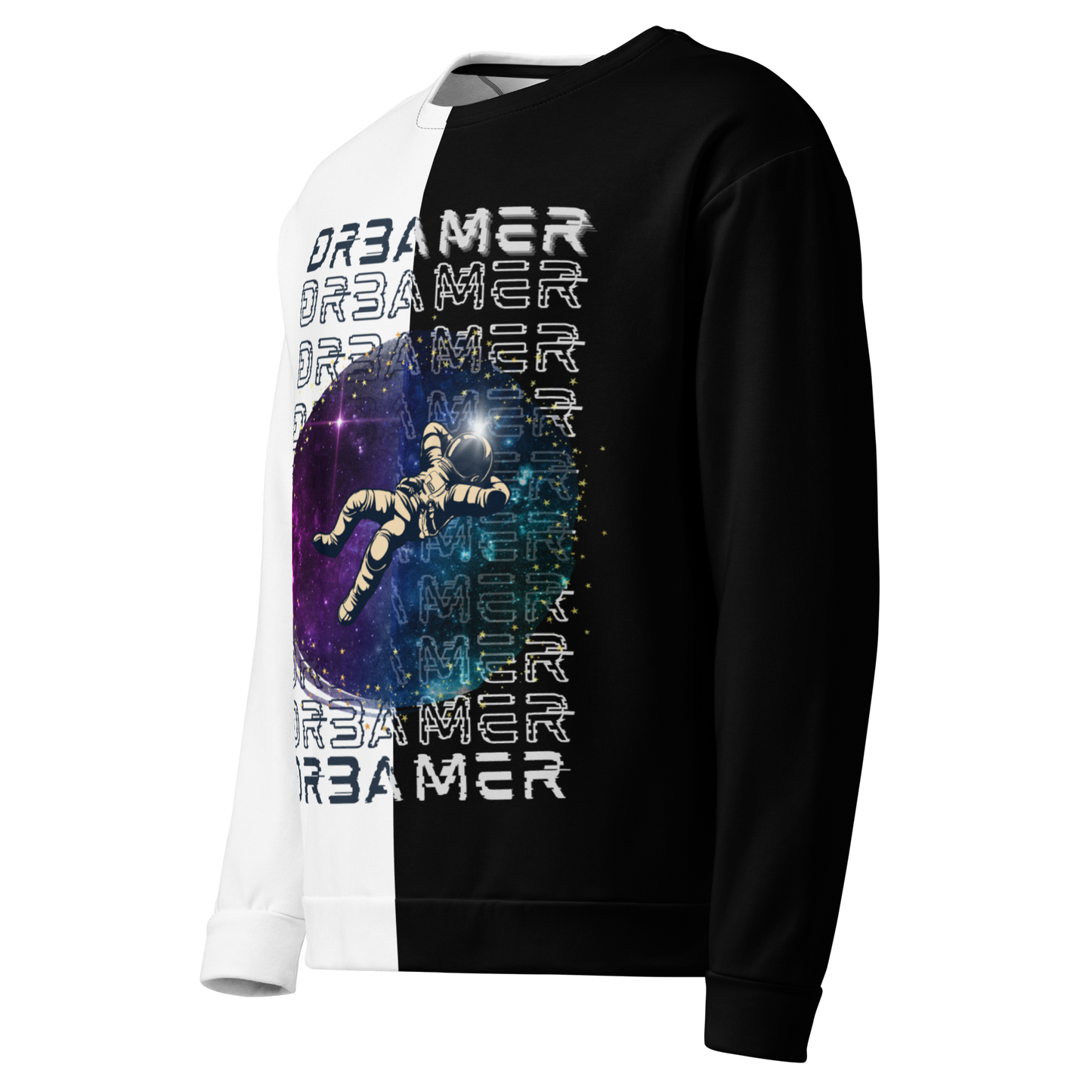 Gevon - Unisex Glitched DR3AMER Premium Colorblock Sweatshirt