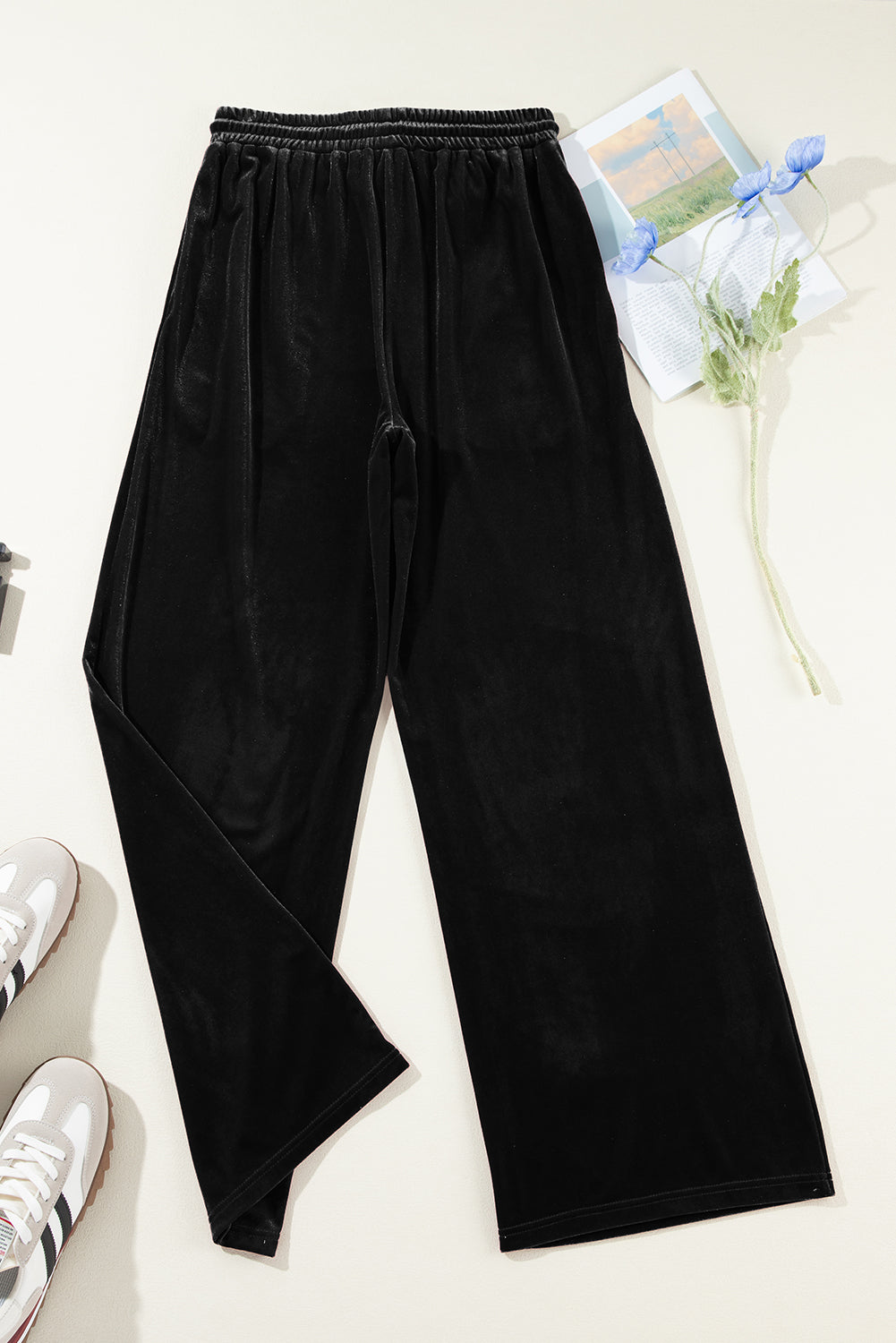 Drawstring Wide Leg Pants