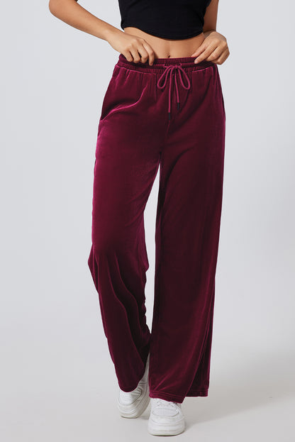 Drawstring Wide Leg Pants