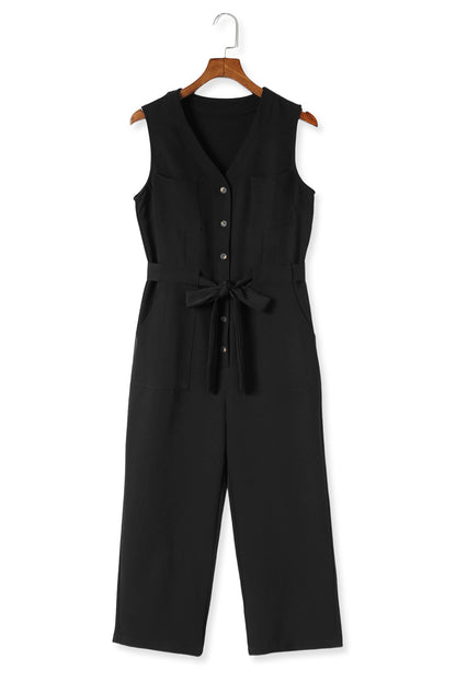 Sleeveless Cropped Jumpsuit