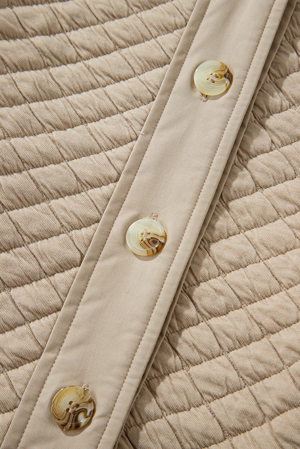 Quilted Puffer Buttoned Shacket