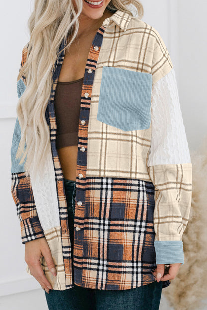 Plaid Color Block Shacket