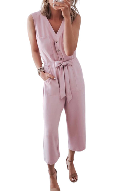 Sleeveless Cropped Jumpsuit