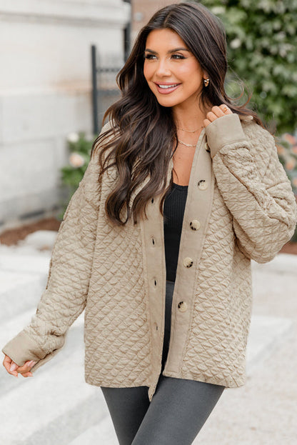 Quilted Puffer Buttoned Shacket