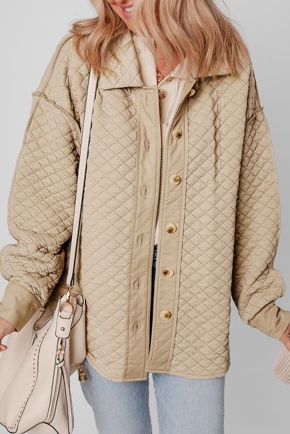 Quilted Puffer Buttoned Shacket