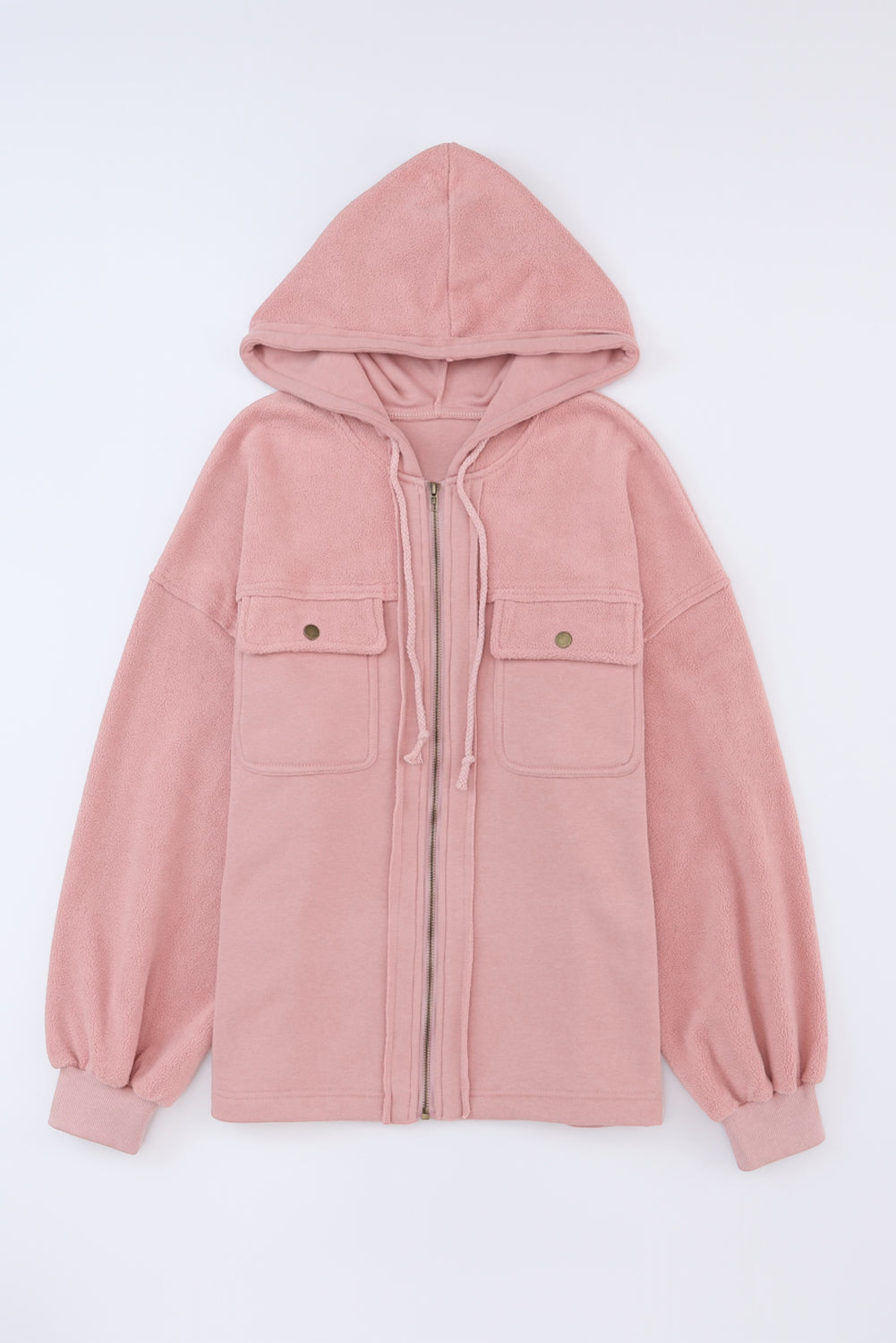 Drawstring Zip Up Jacket