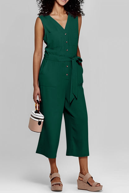 Sleeveless Cropped Jumpsuit