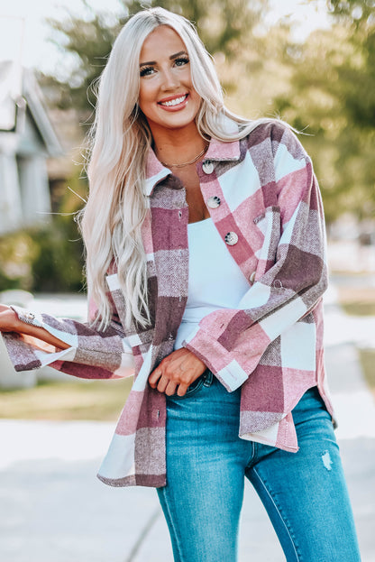 Plaid Color Block Jacket