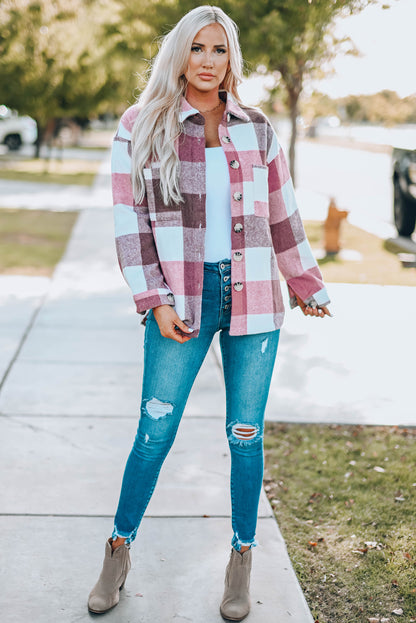 Plaid Color Block Jacket