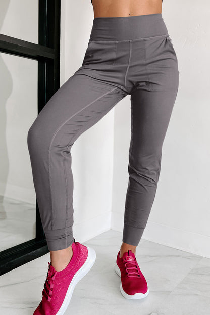 Exposed Seam High Waist Joggers