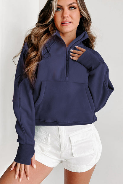 Fleece Lined Thumbhole Sweatshirt