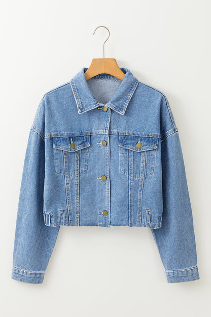 Wash Cropped Denim Jacket