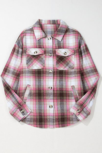 Plaid Button Up Shacket