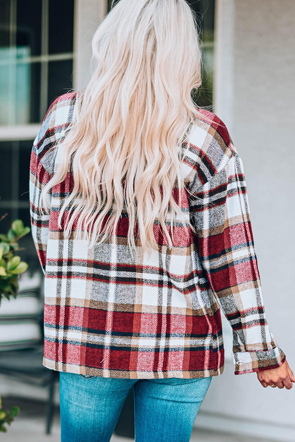 Geometric Plaid Shacket