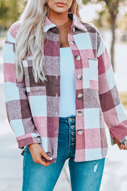 Plaid Color Block Jacket