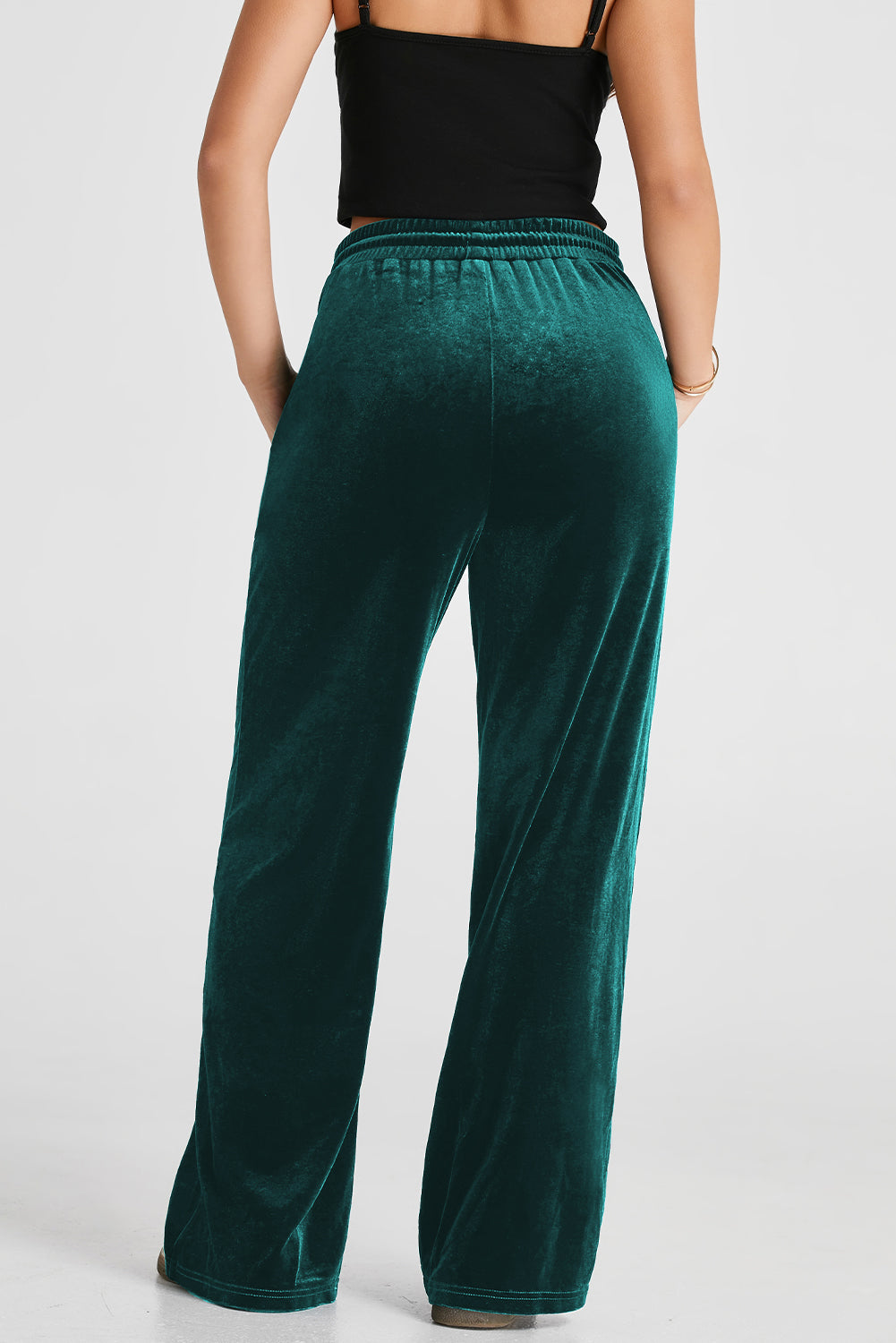 Drawstring Wide Leg Pants